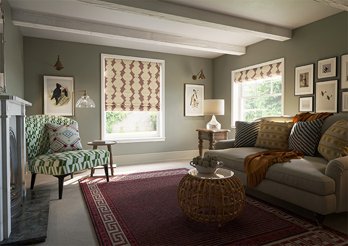 Construct, Dark Crimson - Roman Blind - Image 6
